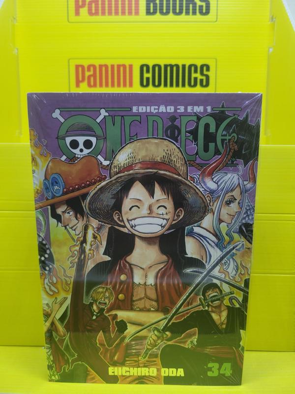 Manga One Piece 3 Em 1 Volume 34 Panini - Revista HQ - Magazine Luiza
